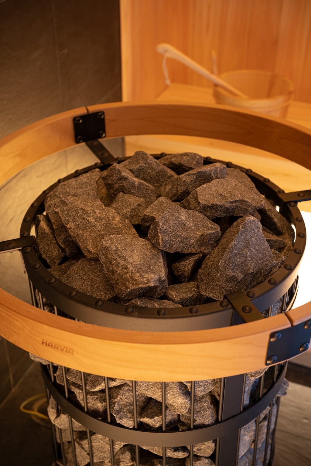 Blue Star sauna features the latest from world-renowned Harvia